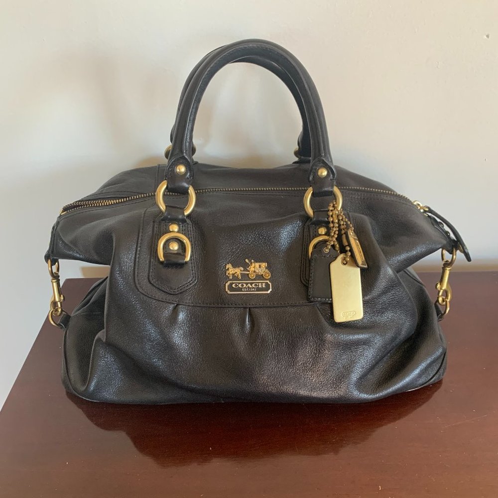 Coach Black Leather Handbag